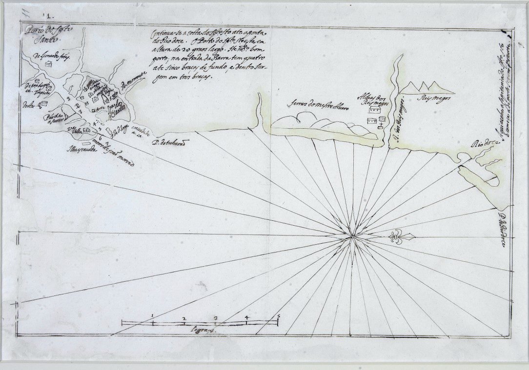 spiritosancto-1646-do espirito santo ate a ponta do rio doce – Mapa