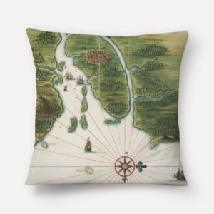 Almofadas quadradas de mapas do Espírito Santo (vários modelos)